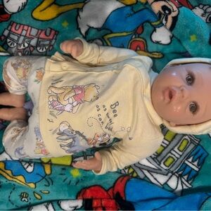 Reborn doll newborn preemie in disney winnie the pooh outfit silicone face limbs